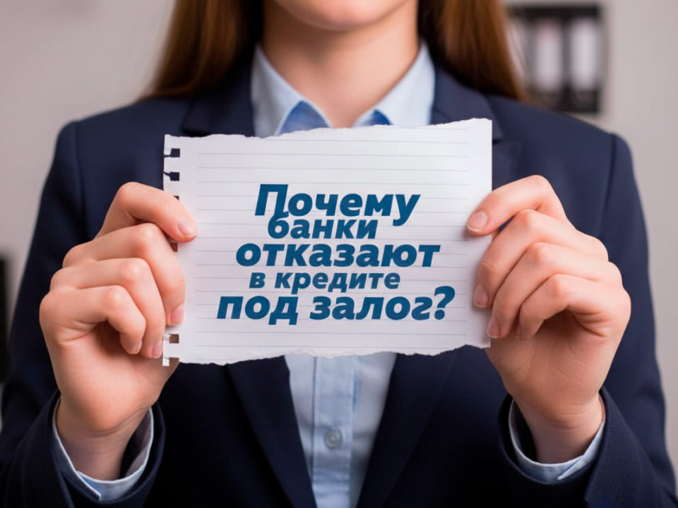 табличка Почему банки отказывают в кредите под залог?
